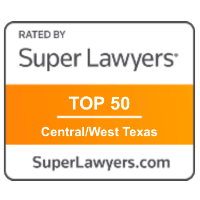 Named on the Top 50 Texas Super Lawyers in the Central & West Texas Region lists by Super Lawyers®